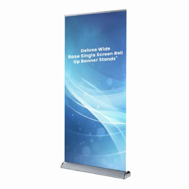 Deluxe Wide Base Single Screen Roll Up Banner Stands