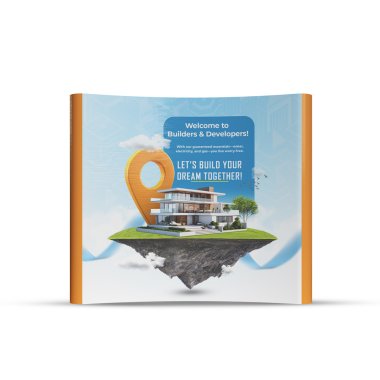 Fabric Pop Up Curved Display