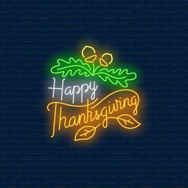 Happy Thanksgiving Neon Signs