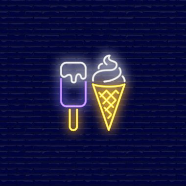 Ice Cream Open Neon Signs