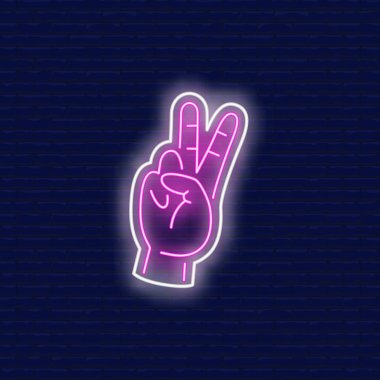Peace Gesture Neon Signs