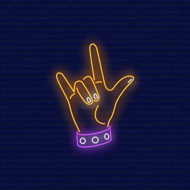 Rock Gesture Neon Signs