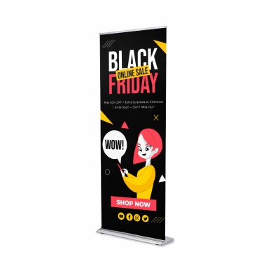 Silverstep 36 Inch Retractable Banner Stand