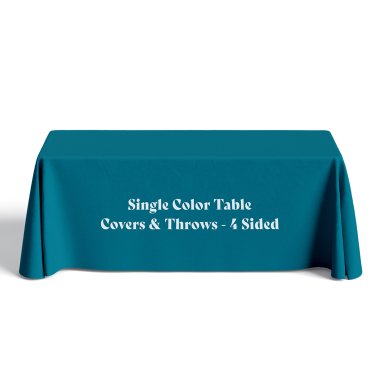 Single Color Table Covers & Throws - 4 Sided