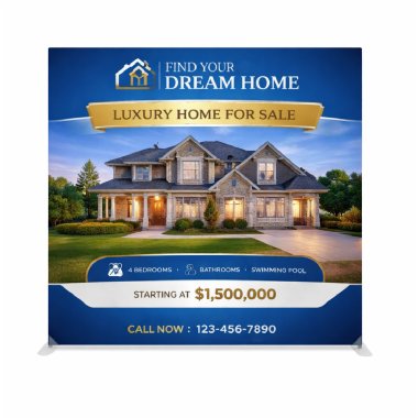 Straight Pillow Case Tension Fabric Backdrop